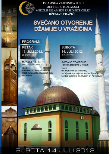 Čelić: Svečano otvaranje džamije u Vražićima