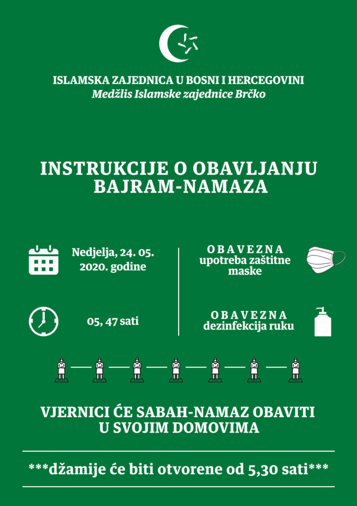 Instrukcija o obavljanju bajramnamaza Medžlis Islamske zajednice Brčko